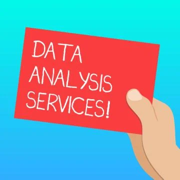 Handwriting text Data Analysis Services. Concept meaning an analytical data Stock Illustration