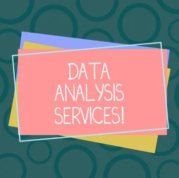 Handwriting text Data Analysis Services. Concept meaning an analytical data Illustrazione stock