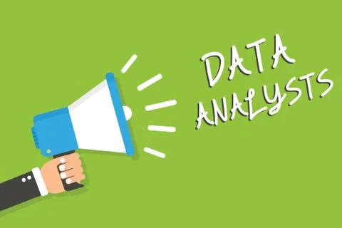 Handwriting text Data Analysts. Concept meaning Programmer Design and Create Stock Illustration