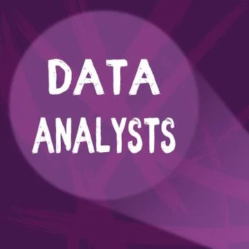Handwriting text Data Analysts. Concept meaning Programmer Design and Create Illustrazione stock