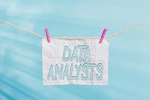 Handwriting text Data Analysts. Concept meaning Programmer Design and Create Foto stock