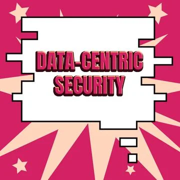 Handwriting text Data Centric Security. Internet Concept involves the retrieved Stock Illustration