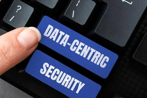 Handwriting text Data Centric Security. Concept meaning involves the retrieved Stockfoto's