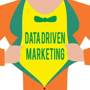 Handwriting text Data Driven Marketing. Concept meaning Strategy built on イラスト素材