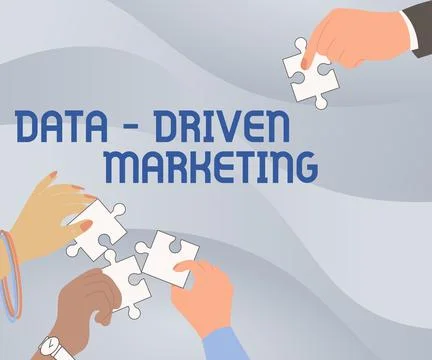 Handwriting text Data Driven Marketing. Internet Concept Strategy built on 스톡 일러스트