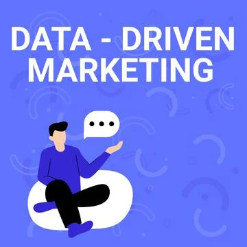 Handwriting text Data Driven Marketing. Word for Strategy built on Insights 스톡 일러스트