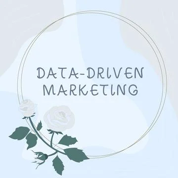 Handwriting text Data Driven Marketing. Word Written on Strategy built on Stock Illustration