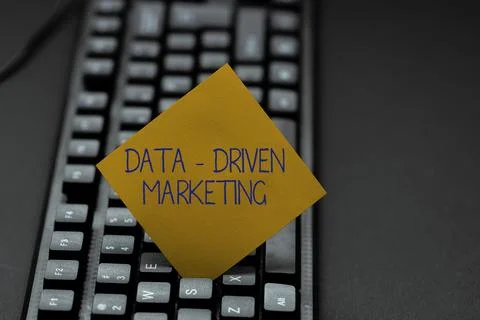 Handwriting text Data driven Marketing. Business concept process by which Stock Photos