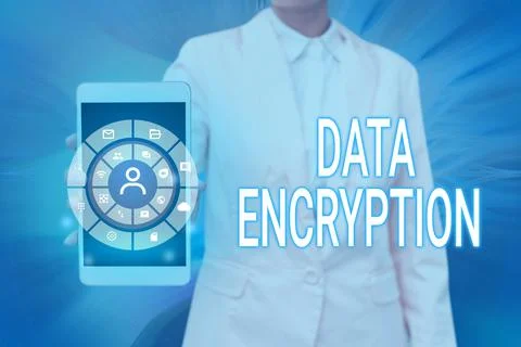 Handwriting text Data Encryption. Business approach Symmetrickey algorithm for 写真素材
