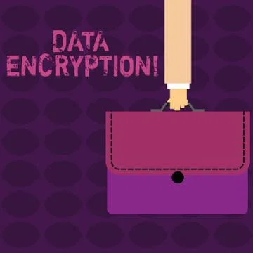 Handwriting text Data Encryption. Concept meaning another form code that only Stock-Illustration