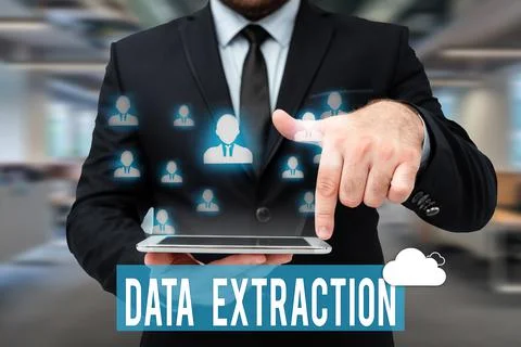 Handwriting text Data Extraction. Conceptual photo act or process of retrieving Stock Photos