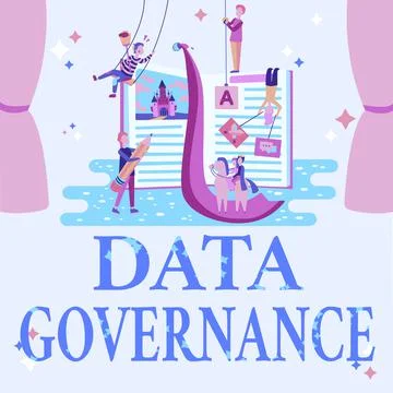 Handwriting text Data Governance. Conceptual photo general management of key Illustrazione stock