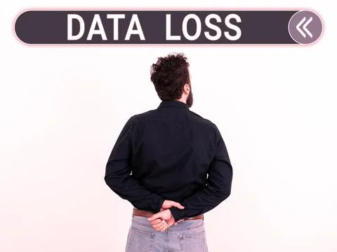 Handwriting text Data Loss. Conceptual photo process or event that results in Foto stock