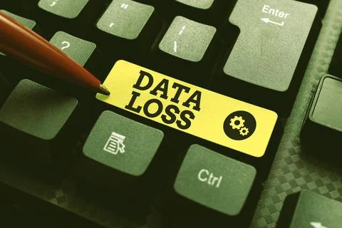 Handwriting text Data Loss. Internet Concept process or event that results in Stock Photos