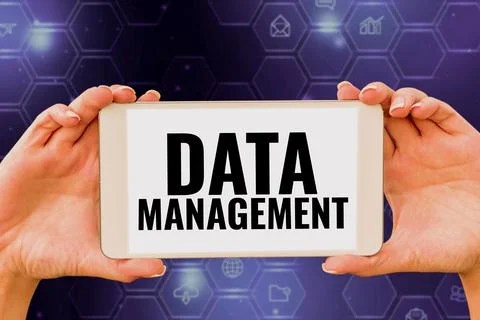 Handwriting text Data Management. Internet Concept disciplines related to 스톡 사진
