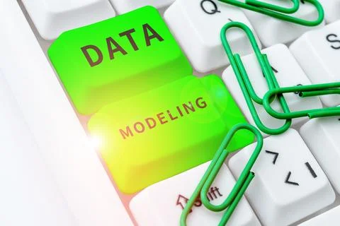 Handwriting text Data Modeling. Conceptual photo process of transferring data Stock Photos