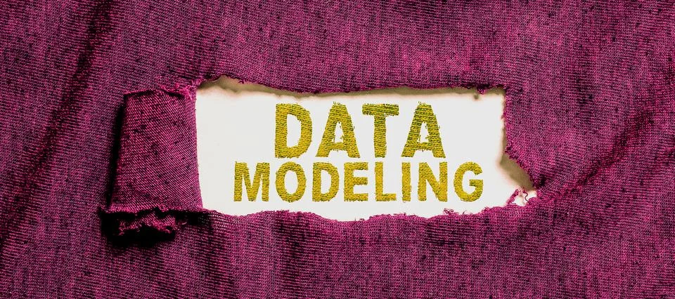 Handwriting text Data Modeling. Internet Concept process of transferring data Stock Photos