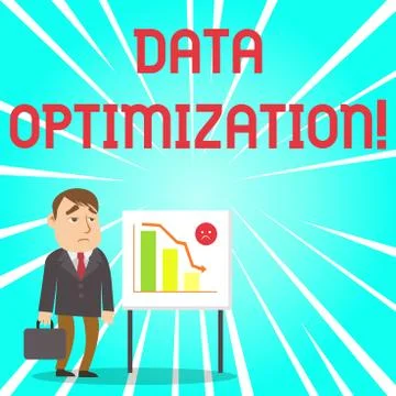 Handwriting text Data Optimization. Concept meaning process that prepares the 库存插图
