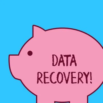 Handwriting text Data Recovery. Concept meaning process of salvaging Illustrazione stock