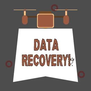 Handwriting text Data Recovery. Concept meaning process of salvaging Stock Illustration