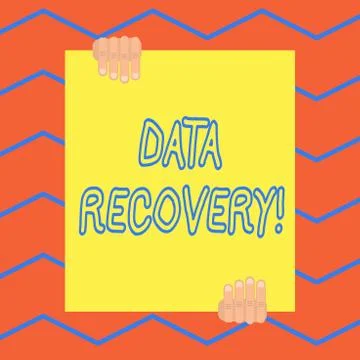Handwriting text Data Recovery. Concept meaning process of salvaging Stockillustratie