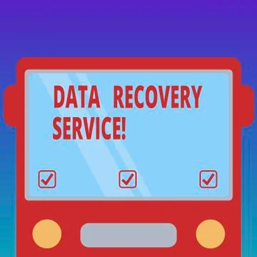 Handwriting text Data Recovery Service. Concept meaning Process of retrieving Illustrazione stock