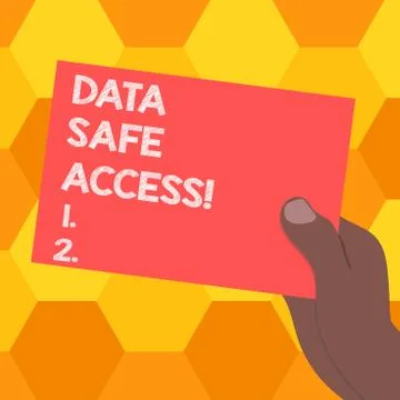 Handwriting text Data Safe Access. Concept meaning protective privacy measures Illustrazione stock