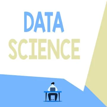 Handwriting text Data Science. Concept meaning multidisciplinary field that uses 스톡 일러스트