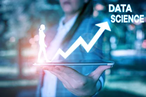 Handwriting text Data Science. Concept meaning multidisciplinary field that uses Stock Photos