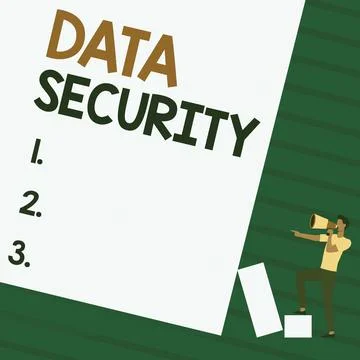 Handwriting text Data Security. Business concept Confidentiality Disk Encryption 스톡 일러스트