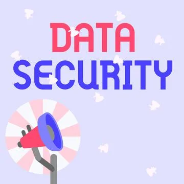 Handwriting text Data Security. Business showcase Protected important personal Stock Illustration