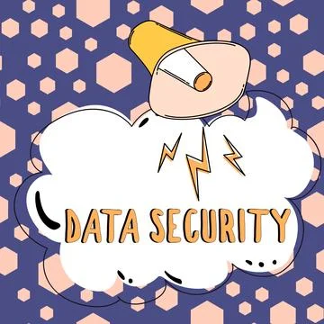 Handwriting text Data Security. Business approach Confidentiality Disk 스톡 일러스트