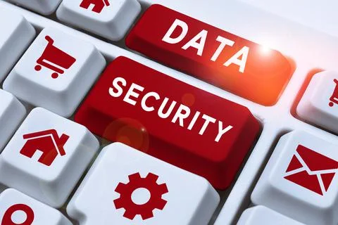 Handwriting text Data Security. Business overview Confidentiality Disk Stock Photos