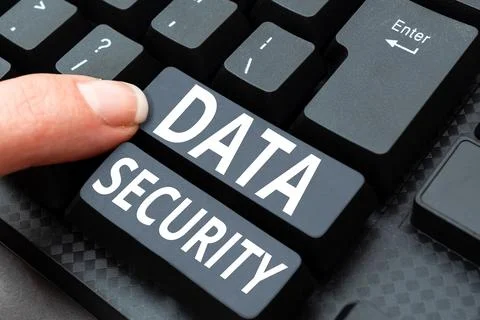 Handwriting text Data Security. Business concept Confidentiality Disk Encryption Stock Photos