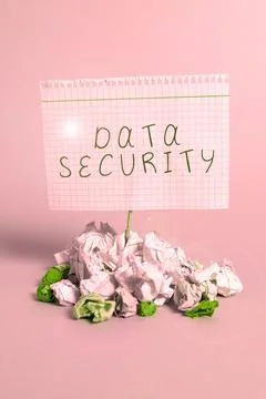Handwriting text Data Security. Business showcase Confidentiality Disk Stock Photos