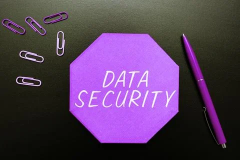 Handwriting text Data Security. Business idea Confidentiality Disk Encryption Stock Photos