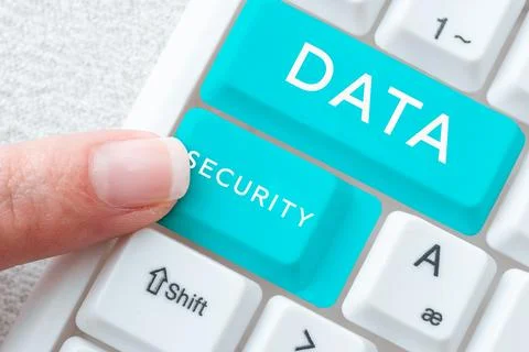 Handwriting text Data Security. Business overview Confidentiality Disk Stock Photos