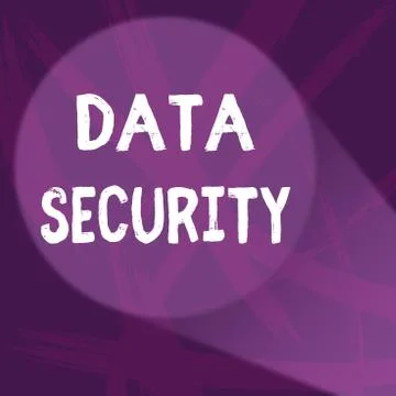 Handwriting text Data Security. Concept meaning Confidentiality Disk Encryption Stock Illustration
