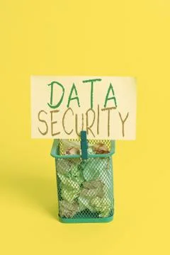 Handwriting text Data Security. Concept meaning Confidentiality Disk Encryption Stock Photos