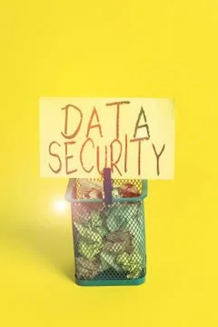 Handwriting text Data Security. Concept meaning Confidentiality Disk Encryption Stock Photos