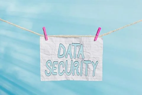 Handwriting text Data Security. Concept meaning Confidentiality Disk Encryption Stock Photos