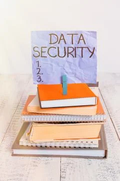 Handwriting text Data Security. Concept meaning Confidentiality Disk Encryption Stock Photos