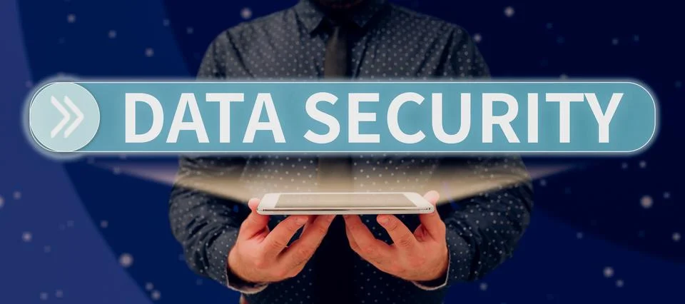 Handwriting text Data Security. Concept meaning Confidentiality Disk Encryption Stock Photos