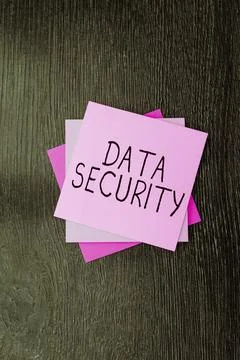 Handwriting text Data Security. Conceptual photo Confidentiality Disk Encryption Stock Photos