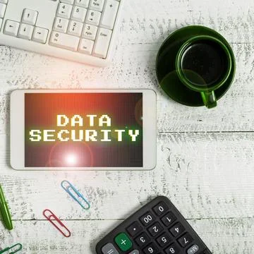 Handwriting text Data Security. Conceptual photo Confidentiality Disk Encryption Stock Photos