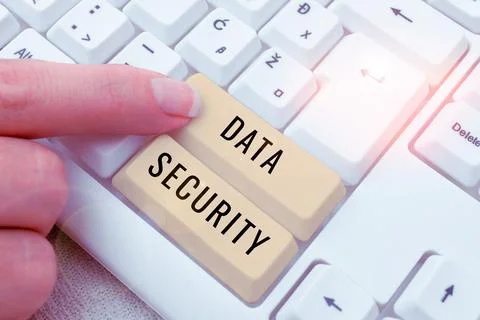 Handwriting text Data Security. Internet Concept Confidentiality Disk Encryption Stock Photos