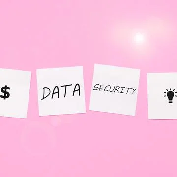 Handwriting text Data Security. Internet Concept Confidentiality Disk Encryption Stock Photos