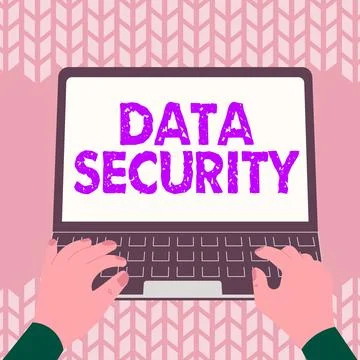 Handwriting text Data Security. Word Written on Confidentiality Disk Encryption 스톡 일러스트