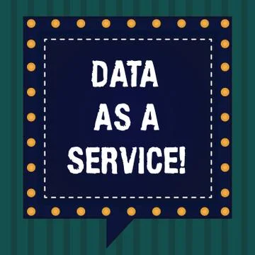 Handwriting text Data As A Service. Concept meaning Online files available for Stock Illustration