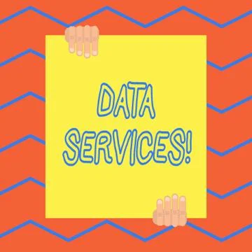 Handwriting text Data Services. Concept meaning thirdparty services that help to 스톡 일러스트